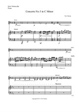 Concerto No.3 in C Minor for solo cello and orchestra - piano reduction